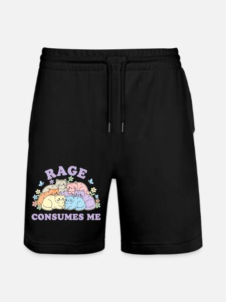 Pastel Cats Cuddly Cloud - Stanley/Stella Trainer Unisex Organic Jogging Shorts - black