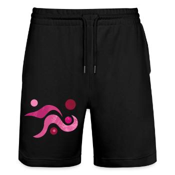 Yoga design_52 - Short de jogging bio TRAINER Stanley/Stella unisexe - noir - Devant - Nik (191cm) & Marisol (170cm)