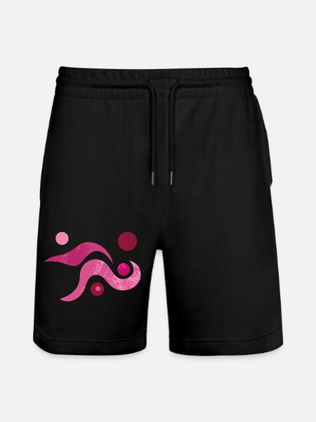 Yoga design_52 - Stanley/Stella Trainer Unisex Organic Jogging Shorts - black