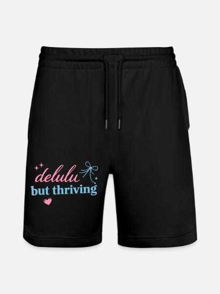 Delhu Thriving Script Logo - Stanley/Stella Unisex Bio Joggingshorts Trainer - Schwarz