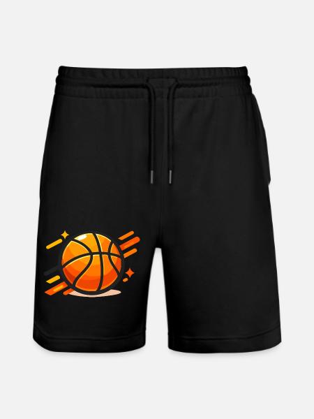 Dynamic Basketball Neon Orange - Stanley/Stella Trainer Unisex Organic Jogging Shorts - black