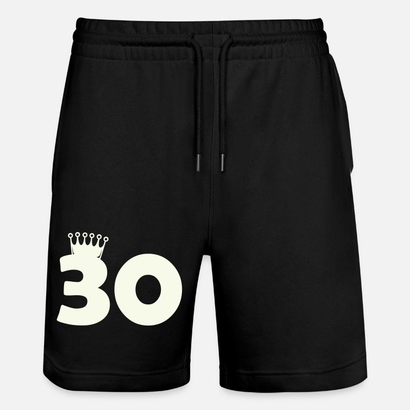 30_krone - Stanley/Stella Unisex Bio Joggingshorts Trainer  - Schwarz
