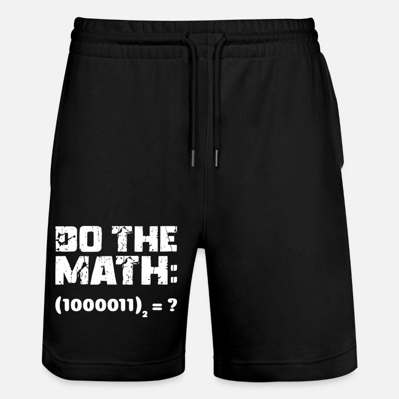 Do The Math Binary System - Stanley/Stella Trainer Unisex Organic Jogging Shorts - black