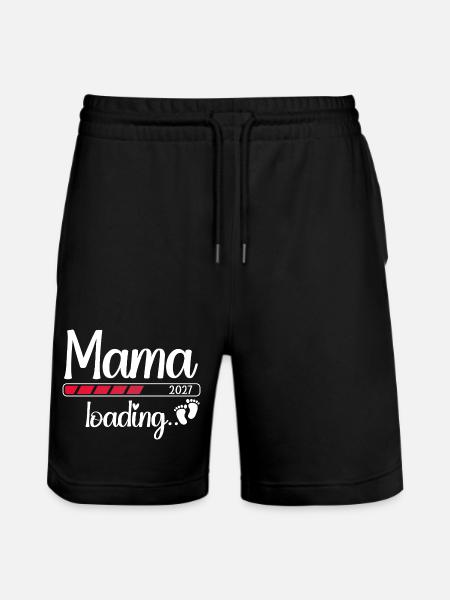 Mom 2027 Loading Expectant Mom 2027 - Stanley/Stella Trainer Unisex Organic Jogging Shorts - black