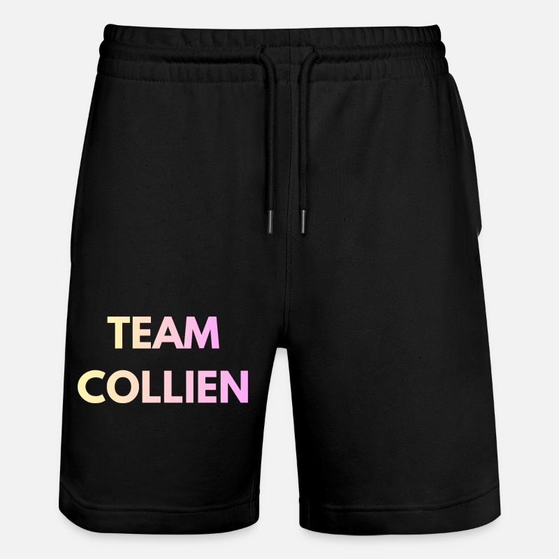 Team Collien Gradient Text - Stanley/Stella Trainer Unisex Organic Jogging Shorts - black