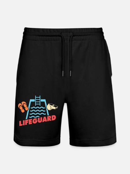 Lifeguards Love Lifeguard Swimmers - Stanley/Stella Trainer Unisex Organic Jogging Shorts - black