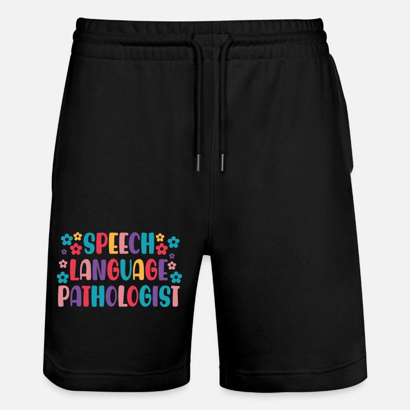 Speech Language Pathologist SLP - Stanley/Stella Trainer Unisex Organic Jogging Shorts - black