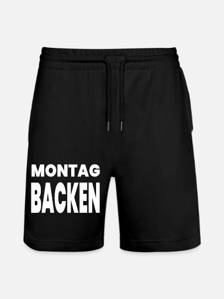 Backen - Stanley/Stella Unisex Bio Joggingshorts Trainer  - Schwarz