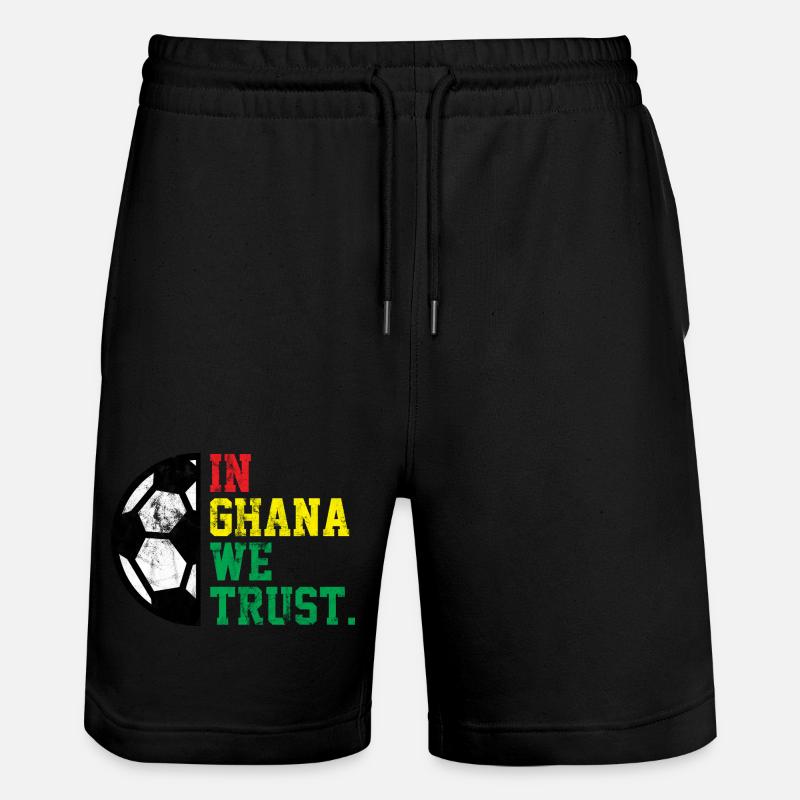 Au Ghana, nous avons confiance - Short de jogging bio TRAINER Stanley/Stella unisexe - noir
