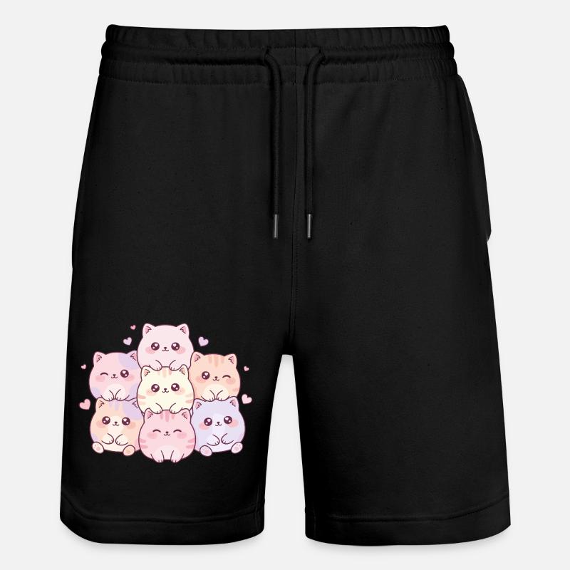 Pastel Kitten Cuddle Gang - Short de jogging bio TRAINER Stanley/Stella unisexe - noir
