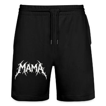 Mama Metal Rock Musik Hardcore Mutter Design - Stanley/Stella Unisex Bio Joggingshorts Trainer  - Schwarz - Vorne - Nik (191cm) & Marisol (170cm)