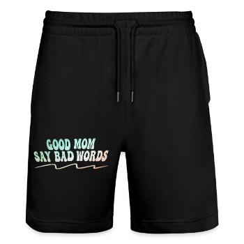 Good Mom Escape Funny Mom Sayings Design - Stanley/Stella Trainer Unisex Organic Jogging Shorts - black - Front - Nik (191cm) & Marisol (170cm)