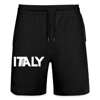 Italy Leaning Tower of Pisa Italians Italy - Stanley/Stella Trainer Unisex Organic Jogging Shorts - black - Front - Nik (191cm) & Marisol (170cm)