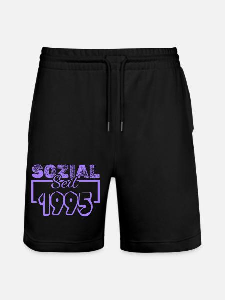 Sozialarbeiter 1995 - Stanley/Stella Unisex Bio Joggingshorts Trainer - Schwarz