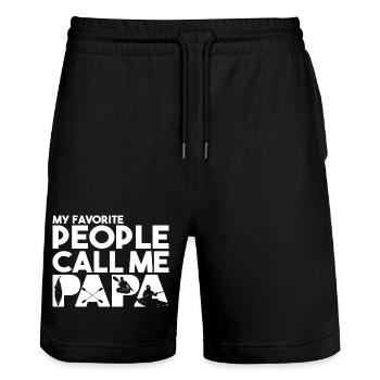 Entwicklung des menschlichen Kajakfahrens - Stanley/Stella Unisex Bio Joggingshorts Trainer  - Schwarz - Vorne - Nik (191cm) & Marisol (170cm)