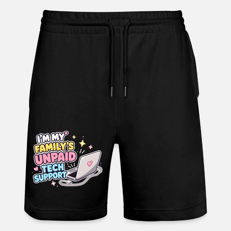 Familien Tech-Support Unpaid - Stanley/Stella Unisex Bio Joggingshorts Trainer - Schwarz
