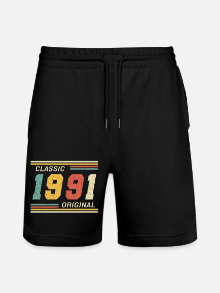 Classic 1991 original 1991 - Stanley/Stella Trainer Unisex Organic Jogging Shorts - black