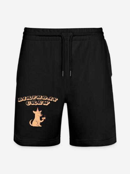 Birthday Crew - Stanley/Stella Unisex Bio Joggingshorts Trainer - Schwarz