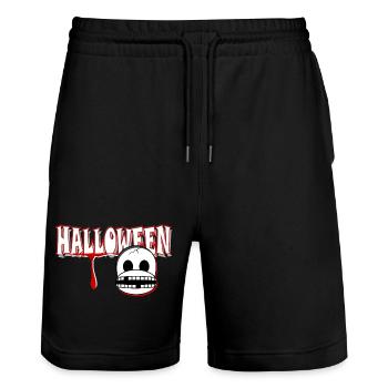 HALLOWEEN - Stanley/Stella Unisex Bio Joggingshorts Trainer  - Schwarz - Vorne - Nik (191cm) & Marisol (170cm)