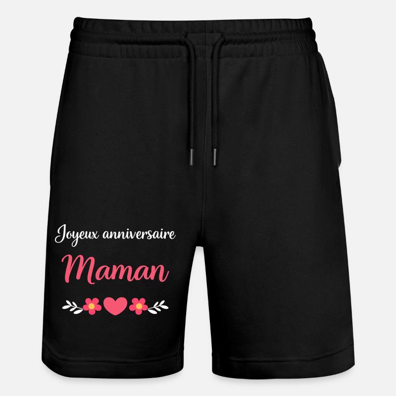 Joyeux anniversaire Maman rose - Short de jogging bio TRAINER Stanley/Stella unisexe - noir