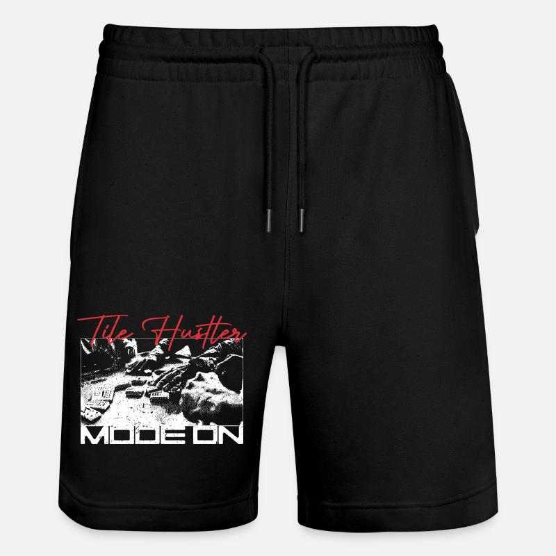 Domino Tile Hustler Mode On - Stanley/Stella Trainer Unisex Organic Jogging Shorts - black