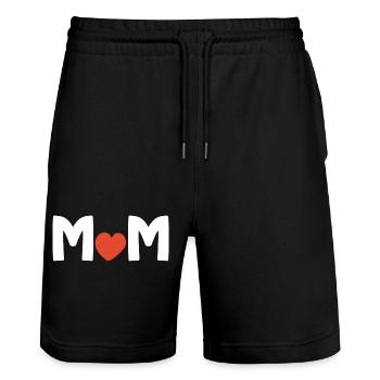 Funny Mom Grandma Mother's Day Gift Design Humor - Stanley/Stella Trainer Unisex Organic Jogging Shorts - black - Front - Nik (191cm) & Marisol (170cm)