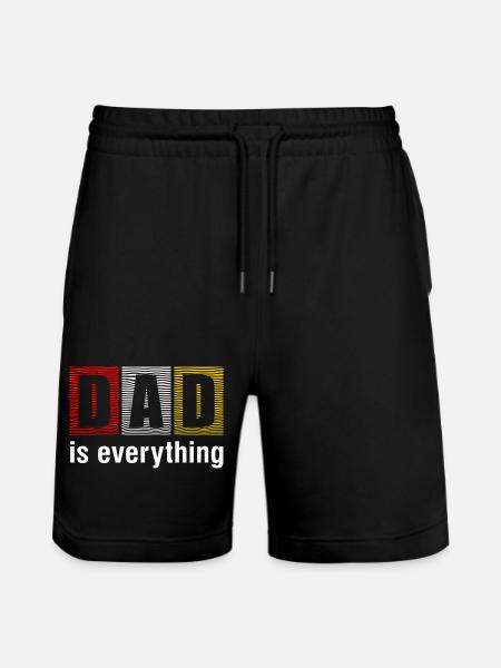 Dad Is Everything Shirt - Stanley/Stella Trainer Unisex Organic Jogging Shorts - black