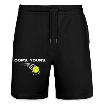 Oups à toi, drôle de joueur de pickleball - Short de jogging bio TRAINER Stanley/Stella unisexe - noir - Devant - Nik (191cm) & Marisol (170cm)