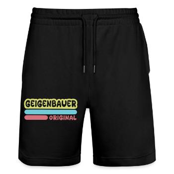 Violin maker as a saying - Stanley/Stella Trainer Unisex Organic Jogging Shorts - black - Front - Nik (191cm) & Marisol (170cm)