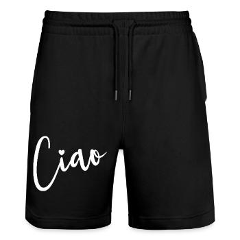 Ciao Italienisch Hallo Auf Wiedersehen Besuch Ital - Stanley/Stella Unisex Bio Joggingshorts Trainer  - Schwarz - Vorne - Nik (191cm) & Marisol (170cm)