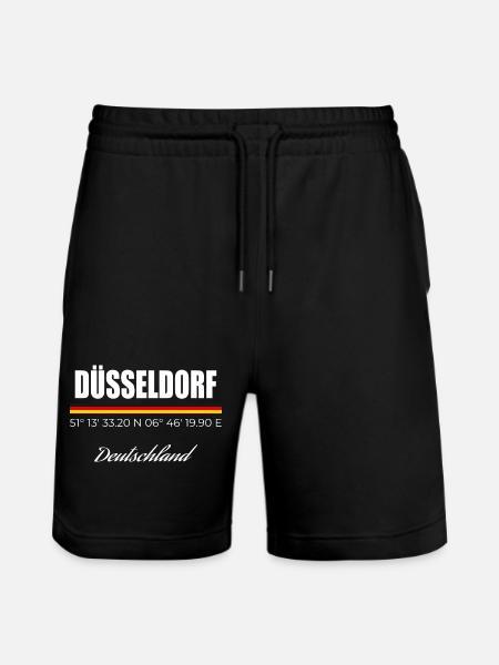 Düsseldorf - Stanley/Stella Unisex Bio Joggingshorts Trainer  - Schwarz