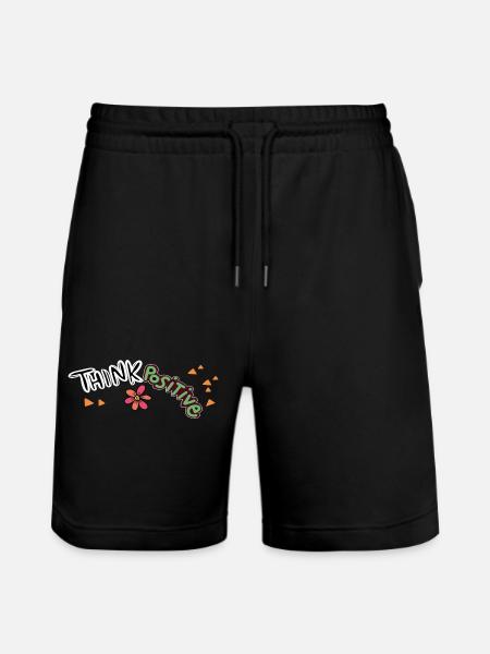 Think Positive - Stanley/Stella Trainer Unisex Organic Jogging Shorts - black