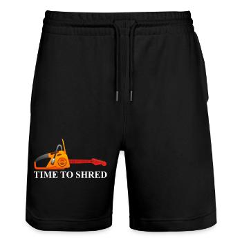 Time to Shred – Orange Guitar Tool - Stanley/Stella Trainer Unisex Organic Jogging Shorts - black - Front - Nik (191cm) & Marisol (170cm)
