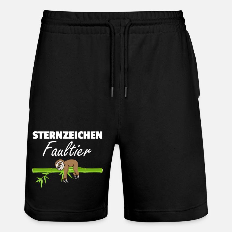 Sternzeichen Faultier Loading - Stanley/Stella Unisex Bio Joggingshorts Trainer  - Schwarz