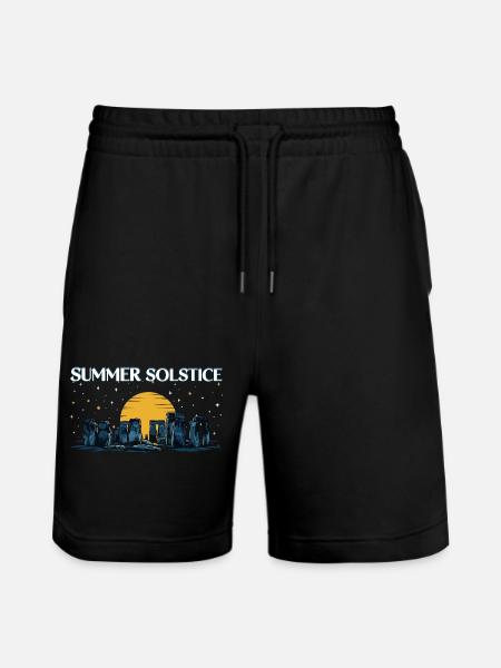 Litha Pagan Summer Solstice Midsummer Midsommar - Stanley/Stella Trainer Unisex Organic Jogging Shorts - black