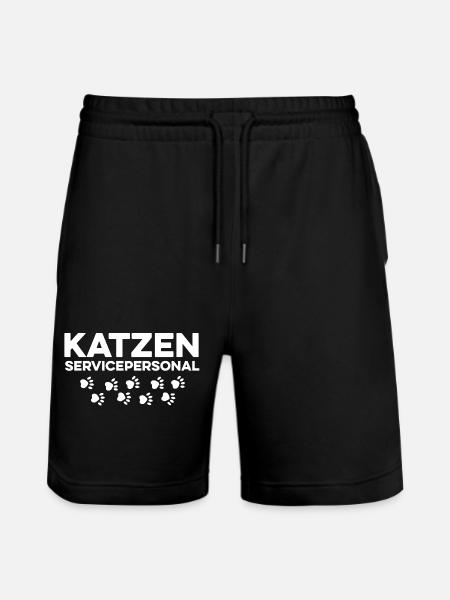 Cats, service staff, funny - Stanley/Stella Trainer Unisex Organic Jogging Shorts - black