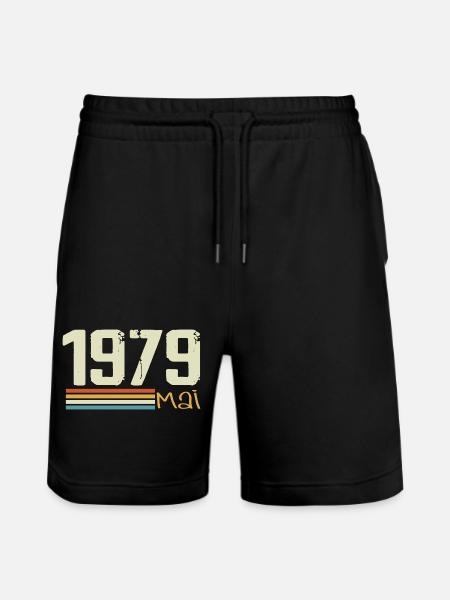 May 1979 - Stanley/Stella Trainer Unisex Organic Jogging Shorts - black