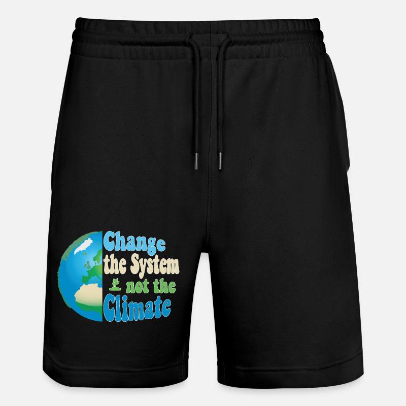 Changer le système, pas le climat - Short de jogging bio TRAINER Stanley/Stella unisexe - noir