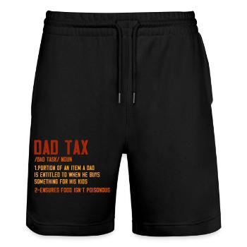 T-shirt graphique Définition de la Taxe Papa - Short de jogging bio TRAINER Stanley/Stella unisexe - noir - Devant - Nik (191cm) & Marisol (170cm)