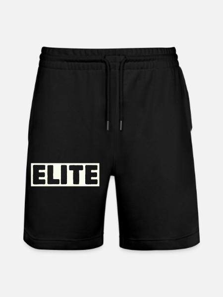 Elite Lettering Shirt - Stanley/Stella Trainer Unisex Organic Jogging Shorts - black