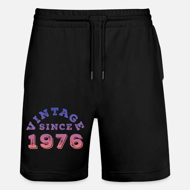 Millésime 1976 - Short de jogging bio TRAINER Stanley/Stella unisexe - noir