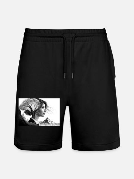 Close to nature - Stanley/Stella Trainer Unisex Organic Jogging Shorts - black