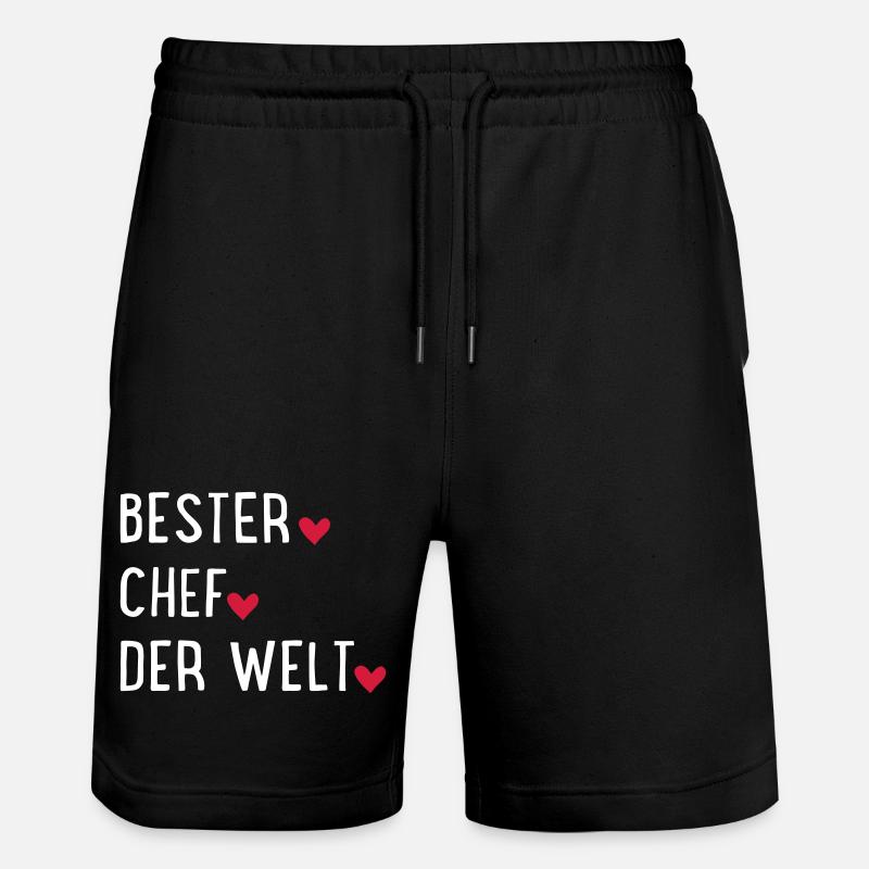 Bester Chef der Welt - Stanley/Stella Unisex Bio Joggingshorts Trainer  - Schwarz