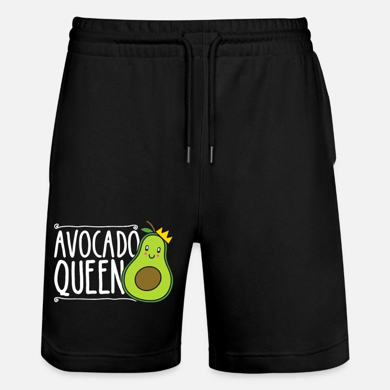 Avocado-Königin - Stanley/Stella Unisex Bio Joggingshorts Trainer  - Schwarz