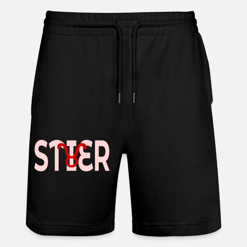 ANNIVERSAIRE MAI - AVRIL TAUREAU - Short de jogging bio TRAINER Stanley/Stella unisexe - noir