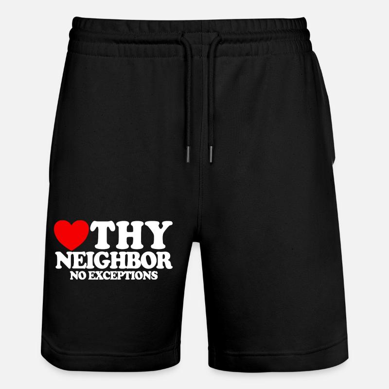 Aimez votre prochain – sans exception. Christian - Short de jogging bio TRAINER Stanley/Stella unisexe - noir
