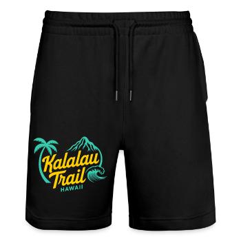 Kalalau Trail Hawaii Motif – Coastal Path Logo - Stanley/Stella Trainer Unisex Organic Jogging Shorts - black - Front - Nik (191cm) & Marisol (170cm)