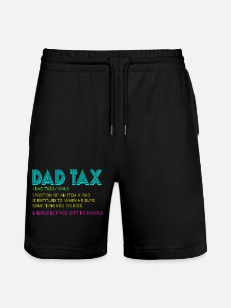 Dad Tax Snack Rule - Stanley/Stella Trainer Unisex Organic Jogging Shorts - black