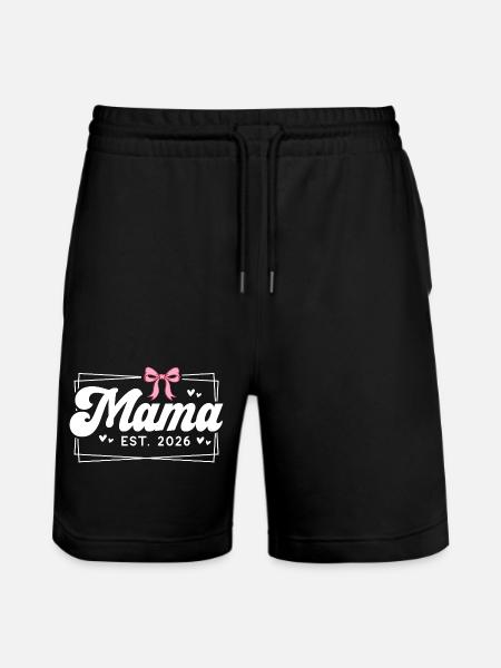 mama est 2026 - Stanley/Stella Unisex Bio Joggingshorts Trainer  - Schwarz
