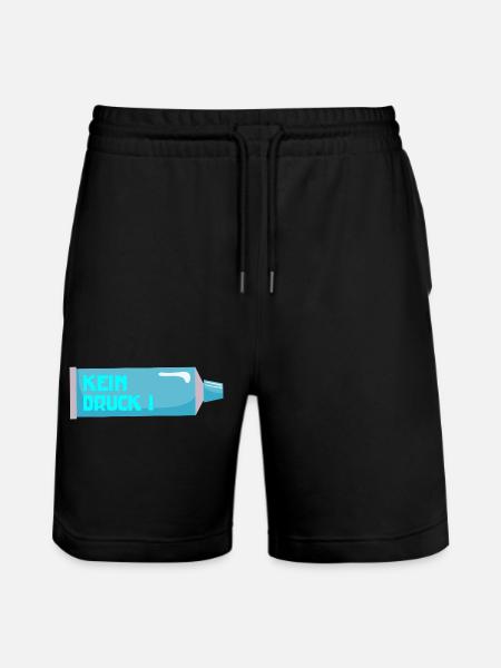 STRESS KEIN DRUCK - Stanley/Stella Unisex Bio Joggingshorts Trainer - Schwarz